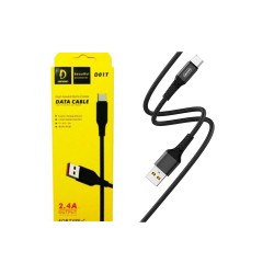 DENMEN FAST CHARGING CABLE D01T TYPE C 2.4A BLACK DENMEN FAST CHARGING CABLE D01T TYPE C 2.4A BLACK